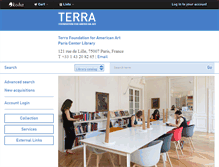 Tablet Screenshot of catalogue.terra.biblibre.com
